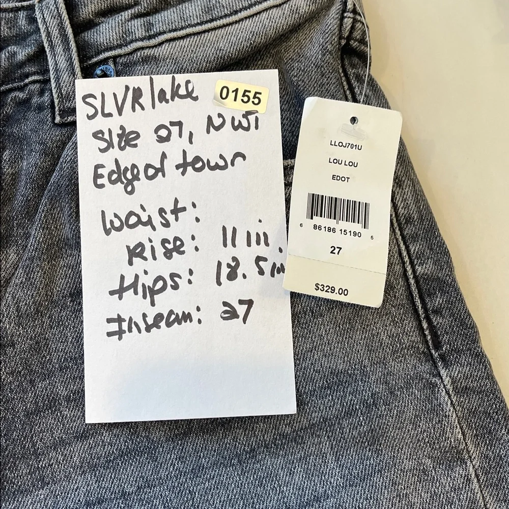 SLVRLAKE Lou Lou High Rise Straight Jeans – Edge of Town Wash, Size 27 (NWT)